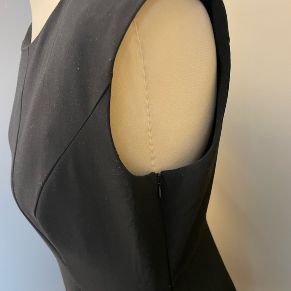 Calvin Klein Black Fit Flare knee length round neckline work dress - size 12 - Picture 6 of 9
